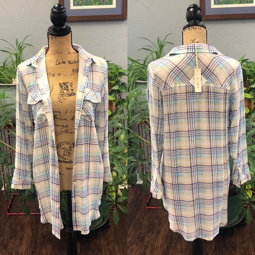 Plaid Button Down Top